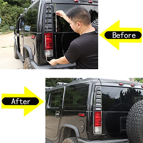 Cubierta de luz trasera para Hummer H2, acabado de acero inoxidable duradero 2