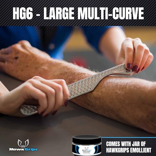 Herramienta de Terapia de Masaje Multi-Curva Grande HG6, IASTM con Emoliente sin Fragancia para Masajes, 8 oz, Acero Inoxidable para Codos, Pantorrillas, Rodillas, Tobillos y Pies de Pacientes o Atletas de Mayor Tamaño miniatura 2