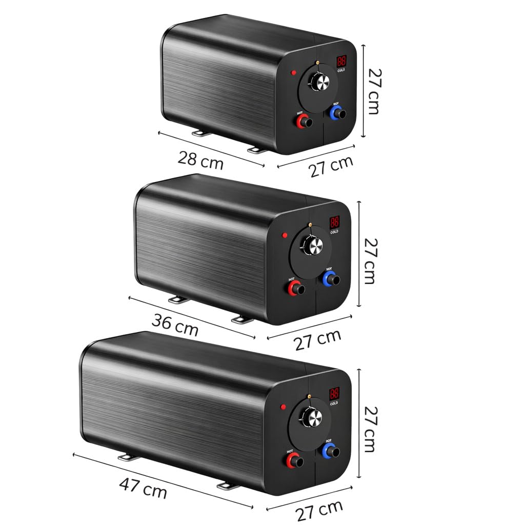 Chauffe-eau hybride 6 l pour camping-car, camping-car, van, bateau et abri de jardin, 12 V CC et 230 V CA, écran LCD avec contrôle de la température
