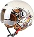Produktbild Vintage Motorrad Jet-Helm · Motorrad-Helm Roller-Helm Scooter-Helm Moped Mofa-Helm Chopper Retro Vespa Vintage Biker Helmet · ECE Zulassung mit Visier Offenem Gesicht Helm ( Color : G , Größe : XL )