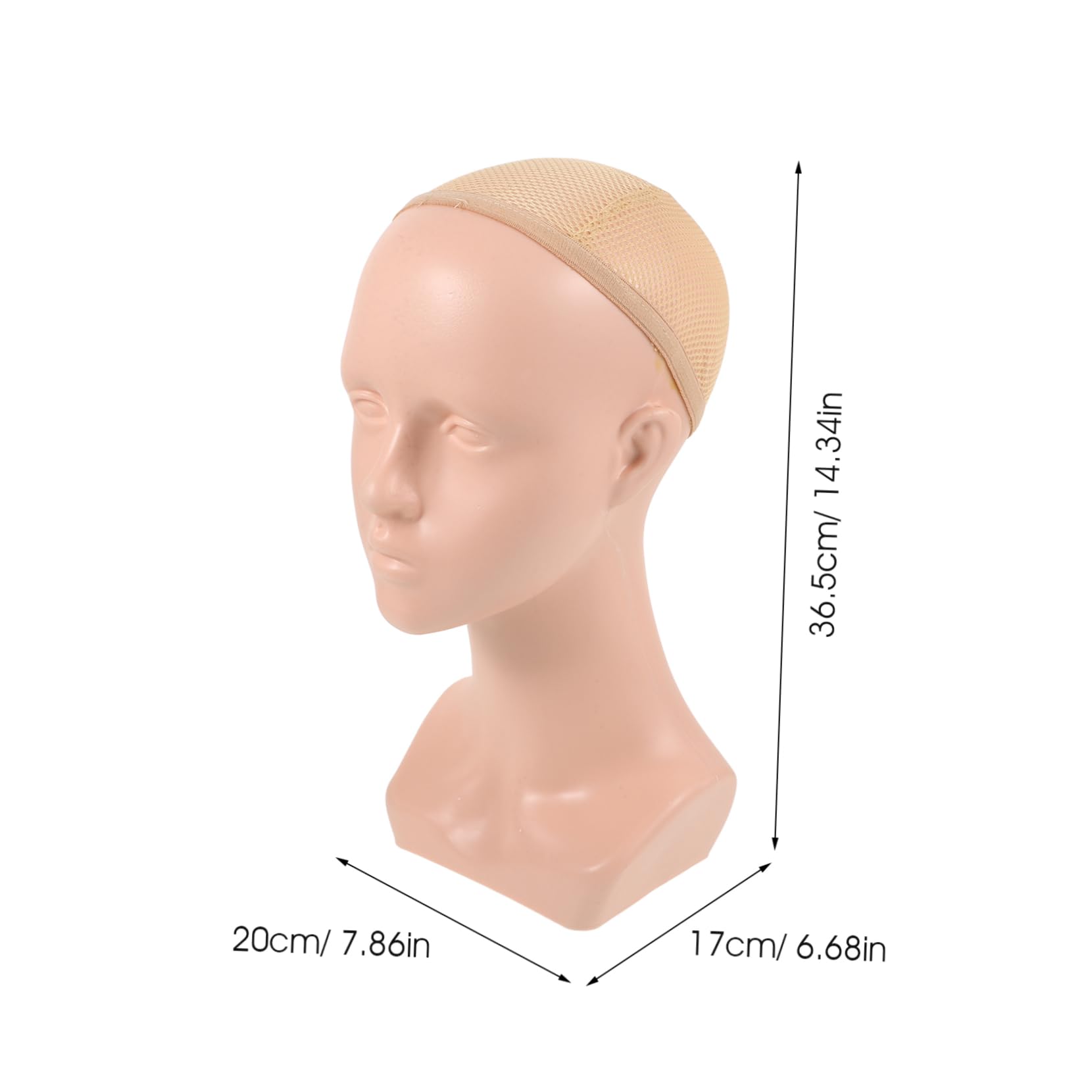FRCOLOR Wig Mannequin Head Display Rack Wig Holder for Displaying Wigs and Hats for Styling and Showcasing Skin Tone Color