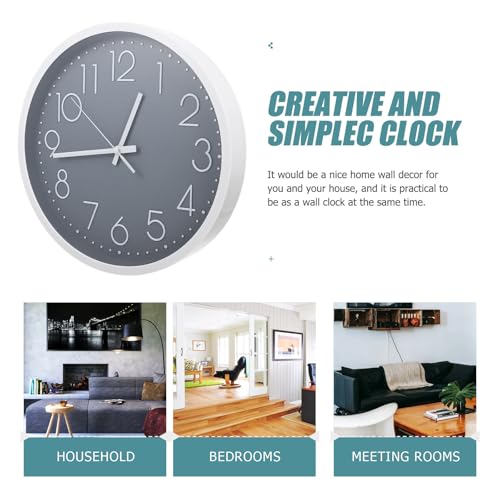 Horloge murale design moderne Operitacx en plastique et verre pour salon - 4