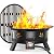 AMADA HOMEFURNISHING 24? Propane Fire Pit with Grill Grate, 58,000 BTU, Folding Legs, Propane Tank Holder, Cover, and Carry Strap, No Ignition Needed, Easy Flame Adjustment, CSA-Certified, Portable