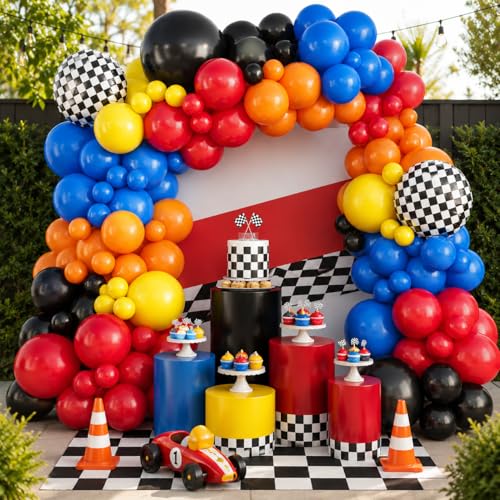 Race Car Balloon Garland Arch Kit, Racing Birthday Party Decorations by Sowide - Used condition - Image 6