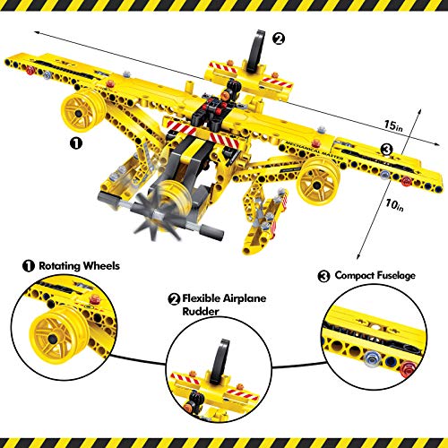 ACTRINIC 2-in-1 STEM Baustein Spielzeug für Jungen 8-12 Jahre-361Pcs Construction Engineering Kit Spielzeug für Alter 6… – Bild 6