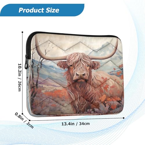 Funda para laptop Farmhouse Highland Cow 13-14 pulgadas miniatura 3