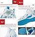 Youth High-Top Basketball Shoes for Boys Girls Non-Slip Shock-Absorbing Breathable Sneakers Mesh Upper Rubber Sole Adult/Teen/Kid Size(White Blue 10.5 Women,9.5 Men)