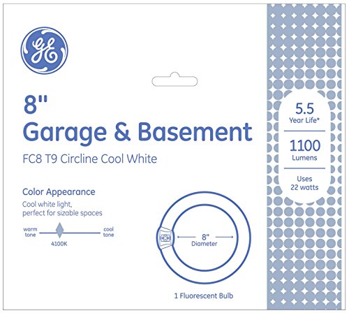 Ge Garage And Basement Circline Cool White Bulbs, 8.25 Inch Diameter, Fc8 T9 Light Bulbs (1 Pack) #TOP1