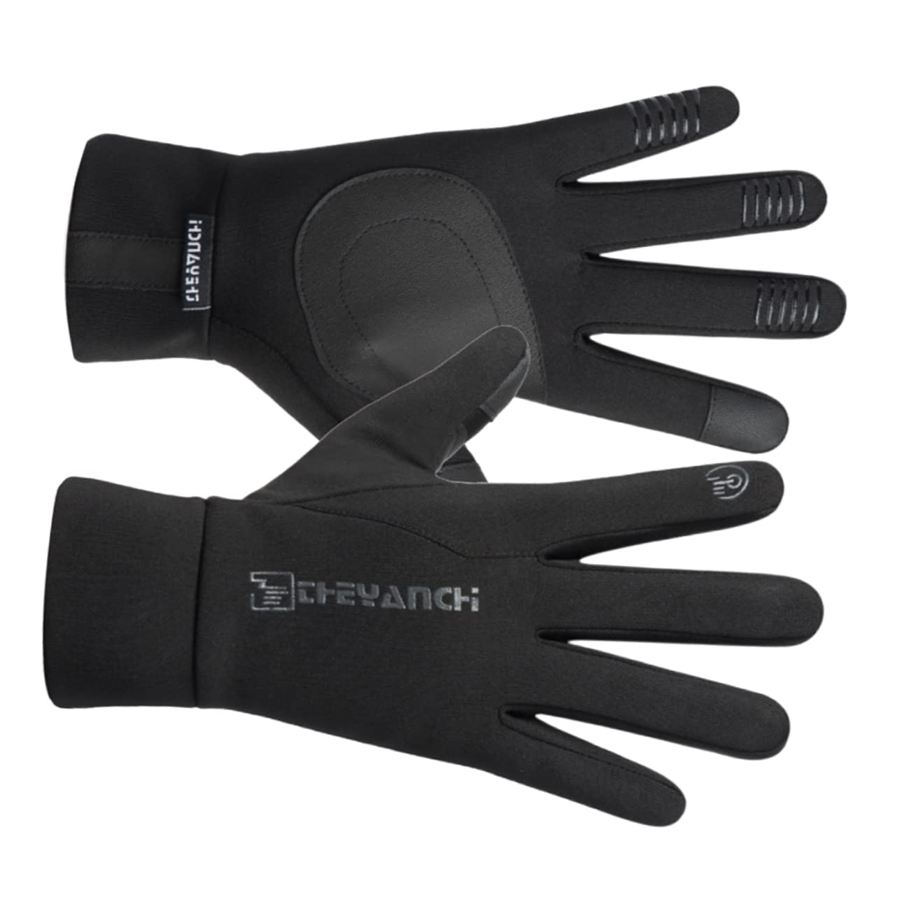 BCOATH 1Pair Winter Riding Gloves Windproof Touchscreen Cycling Gloves for Men Non Slip Full Finger Design for Mountain Biking and Outdoor Activities Black