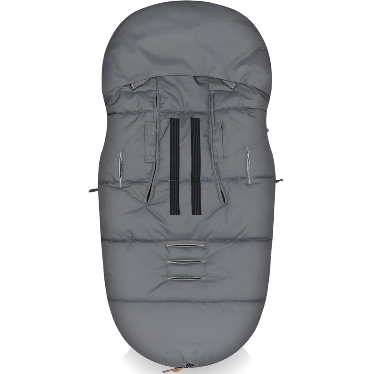 Fillikid Winterfußsack mit Microvelour Wassersäule 8000mm universal Fußsack für Kinderwagen Buggy Jogger Kinderwagenfußsack 6 bis 36 Monate (Grau)