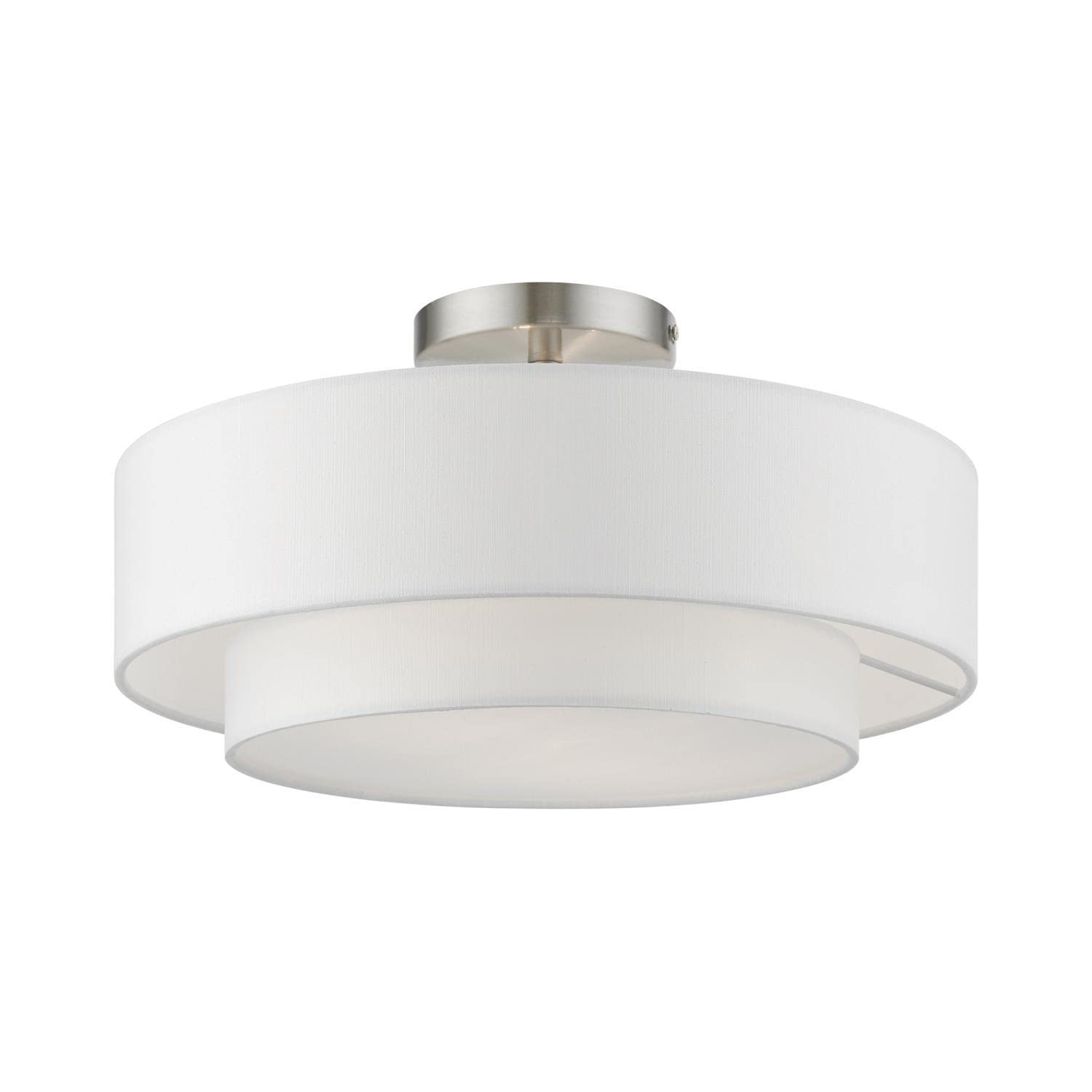 LivexLighting, 47153-91, Meridian, Semi-Flush, Brushed Nickel