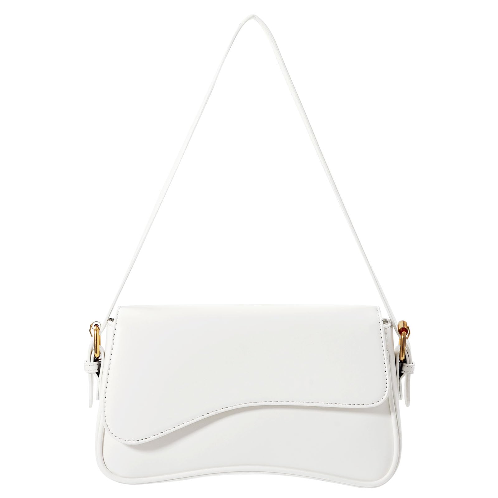 AmszkeShoulder Bag for Women Y2K Trendy Purse Vegan Leather Hobo Handbags Clutch Saddle Bag with 2 Removable Strap