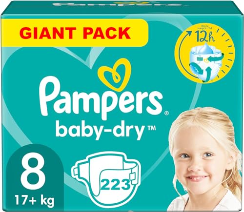 Pampers Baby Dry Taille 8 pour les nuits tranquilles de bébé