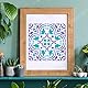 FINGERINSPIRE Fliesenschablone 30x30cm Wiederverwendbare Blumenmalerei Schablone Kunststoff Kunst & Bastelbedarf Mandala Vorlage Wohnkultur zum Malen auf Boden Wandfliese