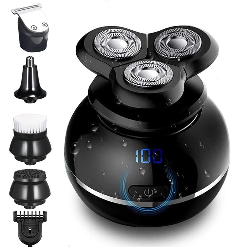 Electric Shavers for Bald Men Electric Shaver for Men 5 in 1 Waterproof Razor Beard Trimmer Grooming Kit