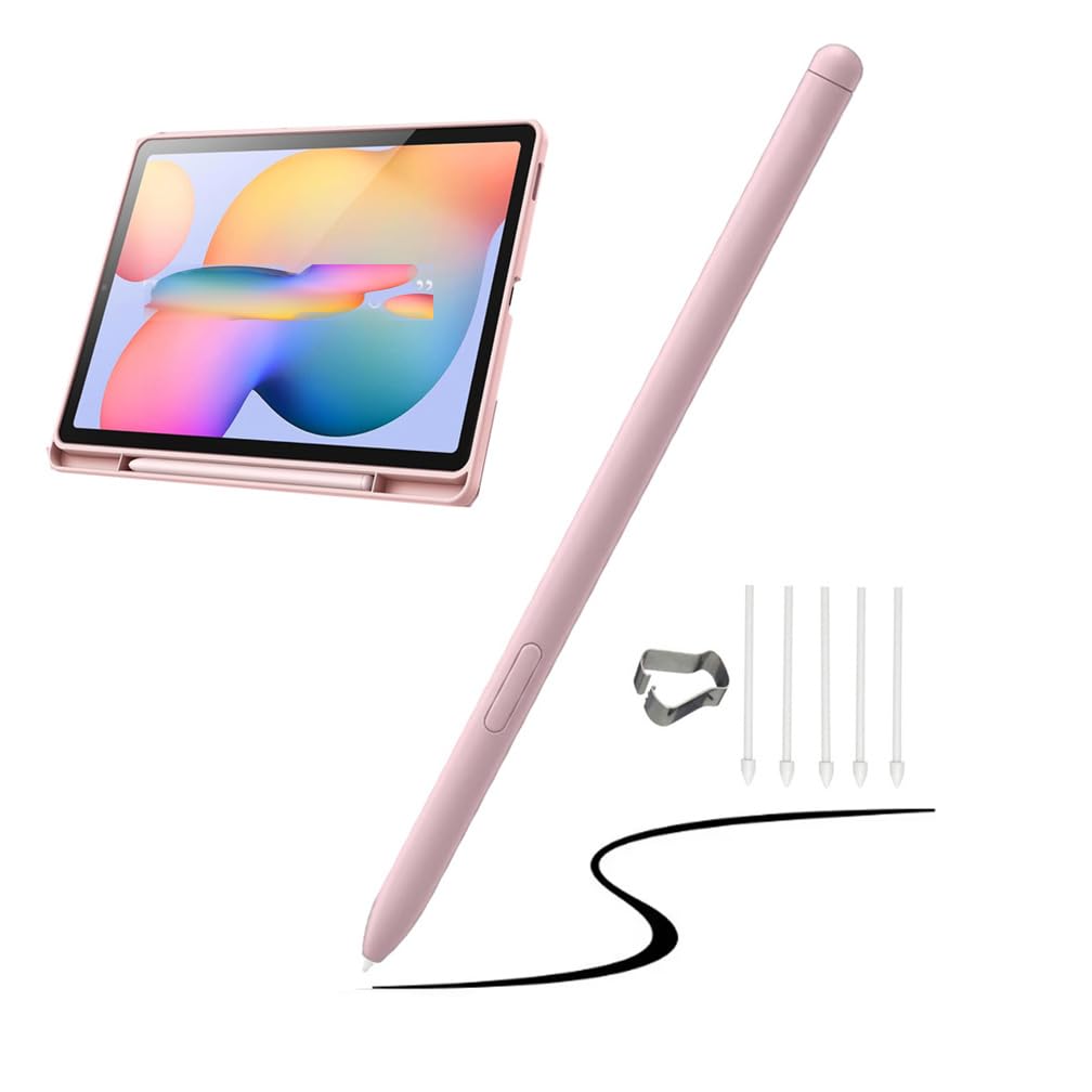 Stylus Pen voor Tab S6 Lite, Tablet Stylus met 5 vervangende tips voor Tab S6 Lite 10,4 inch SM-P610 SM-P615 (roze