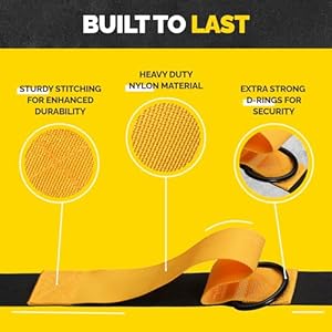 Adjustable Resistance Band Anchor - Door Anchor with 5 Loops & Metal Rings, Durable Nylon Strap for Full-Body Workouts Adjustable Resistance Band Anchor Door Anchor with 5 Loops Metal Rings Durable Nylon Strap for Full Body Workouts