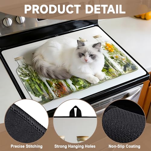 Image of Stove Burner Covers Non-Slip Electric Cooktop Protector Mat (G253386)