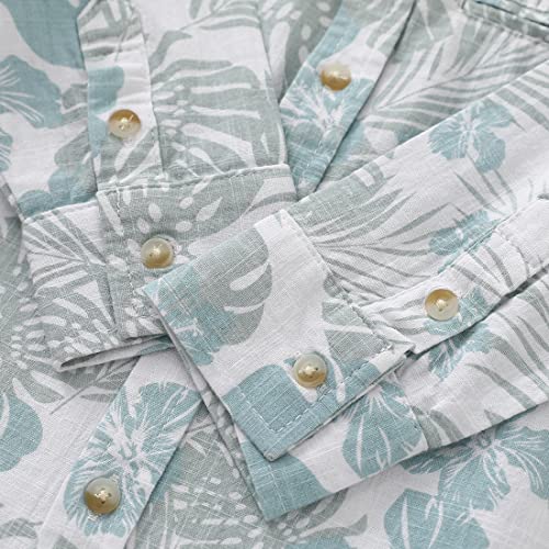 Image of MOMOLAND Little Big Boys Long Sleeve Woven Cotton Button Down Linen Design Shirt Solid Printed