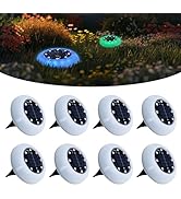 Flumy Solar Lights Outdoor Waterproof LED, Upgrade Solar Powered Lights for Outside, Solar Garden...