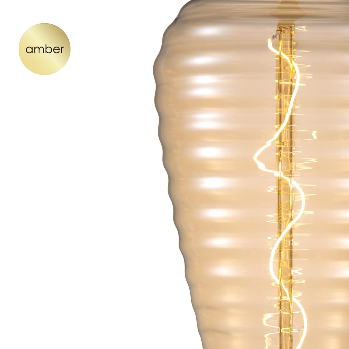 Home Sweet Home Edison Vintage E27 | LED-Filament-Leuchtmittel Hive | Spiral LED-Lampe | Ambra | Dimmbar | 4W 280lm 2700K | warmweißes Licht | für E27-Fassungen