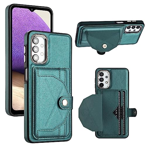 Coque Galaxy A23 4G pour voyager léger avec porte-cartes intégré vert