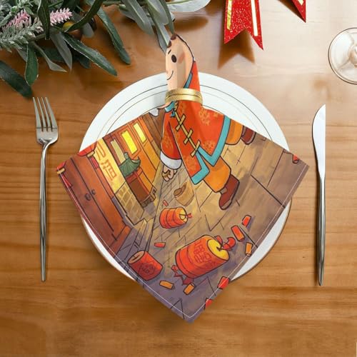 Servilletas de tela cuadradas 20 x 20 pulg pack de 4 miniatura 3