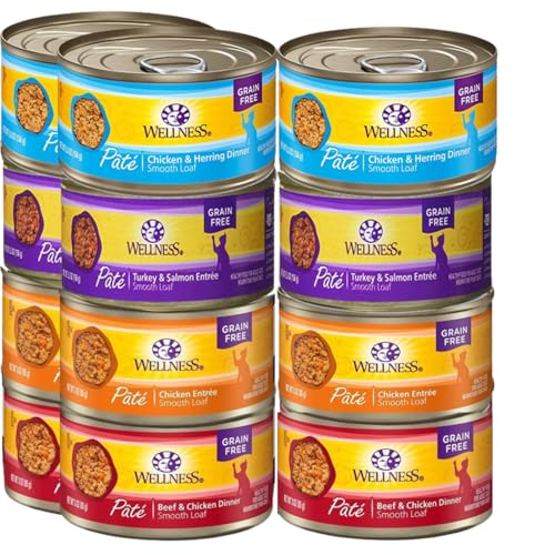 Wellness Natural Premium Canned Cat Wet Food Pate - 12 ...
