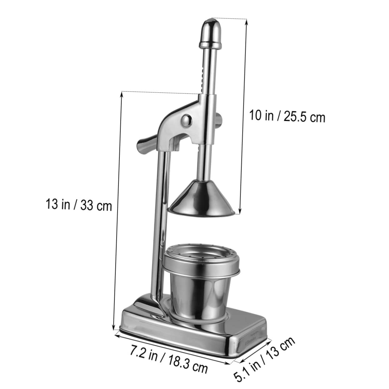 OUNONA Manual Juicer Munual Press Juicer Fruit Machine Stainless Steel Juicer Fruit Mixer Vegetable Silver