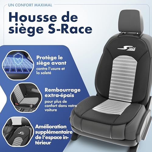 Housse de siège de voiture avec coussin de protection Walser - 2