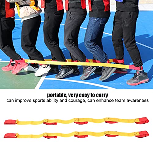 2 St&uuml;ck Rennb&auml;nder f&uuml;r 3/5/8 Personen, Outdoor-Teamspiele, Trainings-Requisiten, &Uuml;bungs-Koordination und Gleichgewicht f&uuml;r und Erwachsene (Normale Version f&uuml;r 5 Personen)