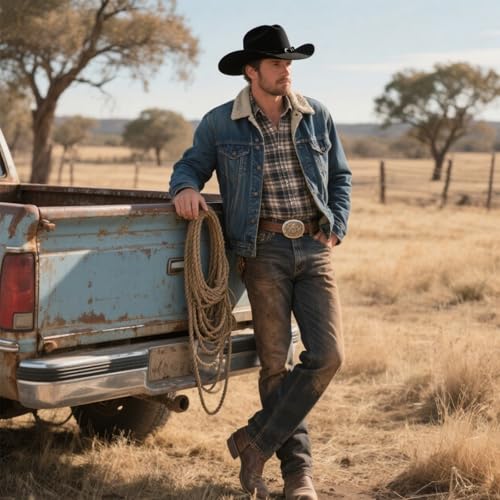 Chapeau de cowboy en feutre noir idéal pour festivals country et soirées entre amis - 7