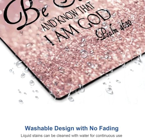 Image of Premium-Textured Mouse Pad, Non-Slip Rubber Base Mousepad for Laptop, Computer & PC, 9.5x7.9 in - Enhanced Precision, Ergonomic Comfort, Ideal for Gaming & Office (Be Still)
