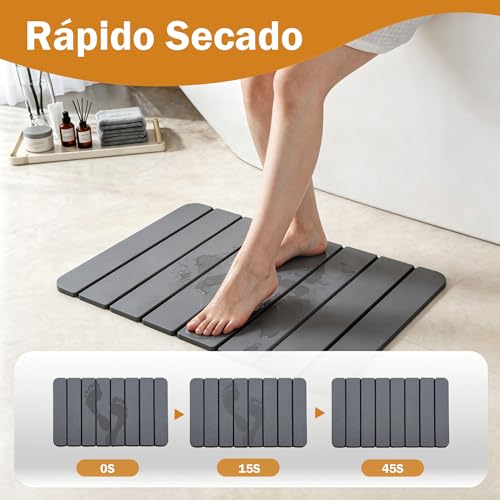Tapis de bain en diatomite super absorbant séchage rapide 60x39 - 4