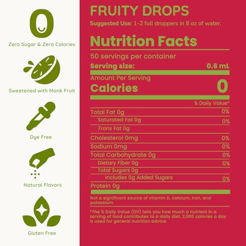 Image of Allways Drops Fruity Water Enhancer | Sugar Free | 50 Servings