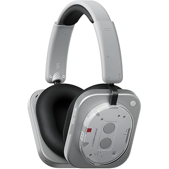 Nothing Headphones (1) Hybrid Active Noise Cancelling Headphones, Wireless Over-Ear Headphones with 6 Microphones, Personaliz