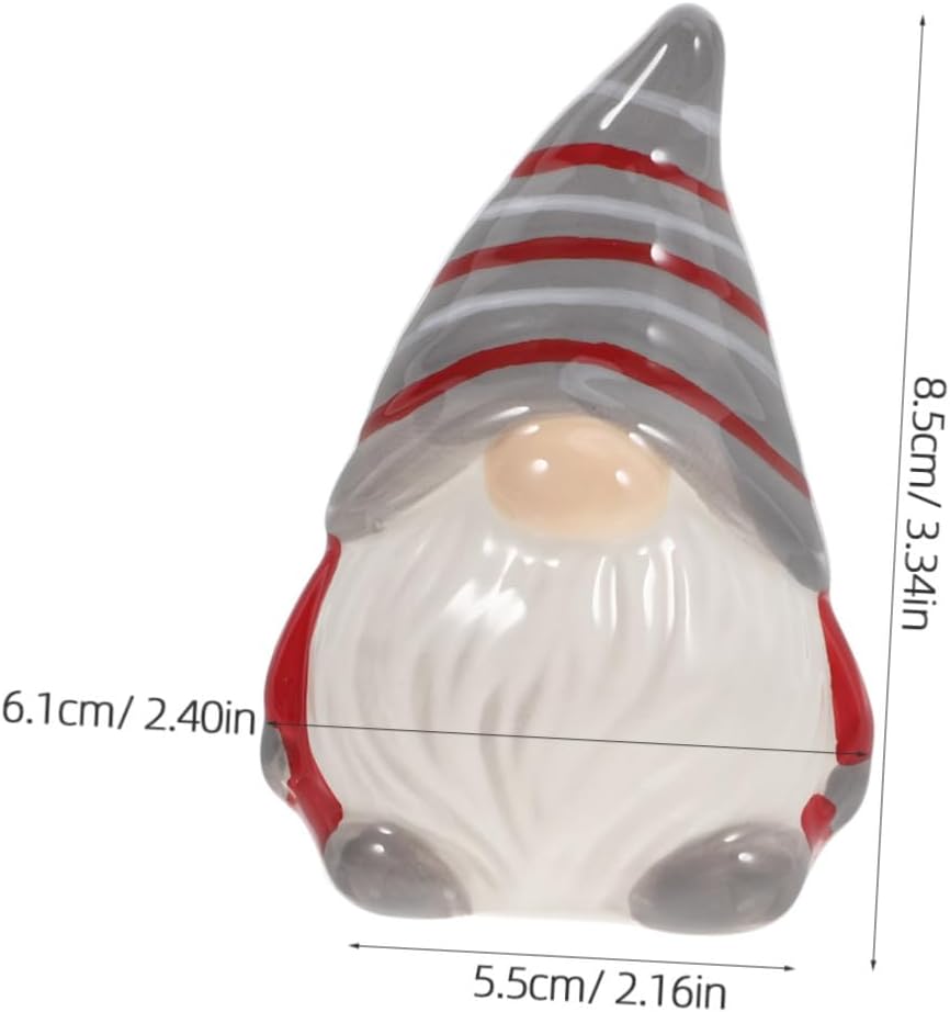 1Pair Gnome Shaped Ceramic Kitchen Seasoning Dispensers for Easy Spice Access Adorable Condiment Storage for Home present