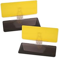 MobiLock Car Sun Visor Extension Pack of 2 - Day/Night Anti-Glare UV Protection, Universal Clip-On Visor