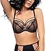 Produktbild Gorsenia Damen Soft BH Softschale Bügel Große Größen K496 Paradise, Schwarz,85H