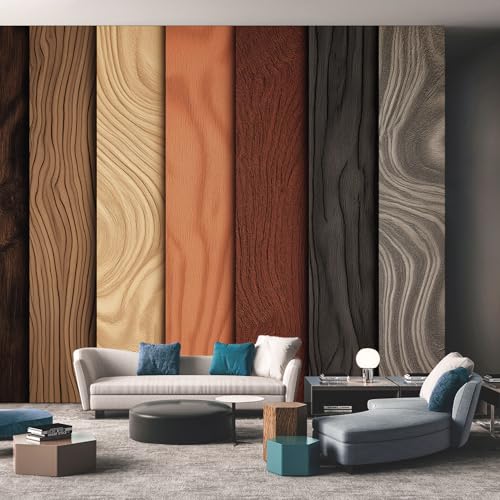 Générique Papier Peint Panoramique Planche de Bois - Papier Peint Grain de Bois Ferme Rustique - Deco Chambre Salon - Fresque Murale - Wallpaper - 400x280 cm...