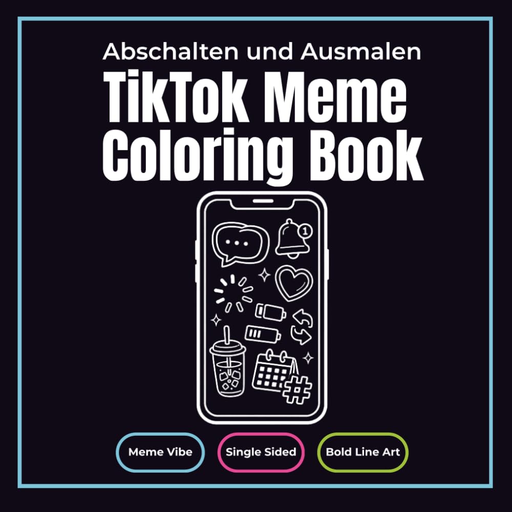 Gen Z Meme Culture Malbuch: 24 Internet Ästhetik Szenen: Lustiges Activity Buch • Einseitig bedruckt • Perfektes Geschenk für Meme Fans