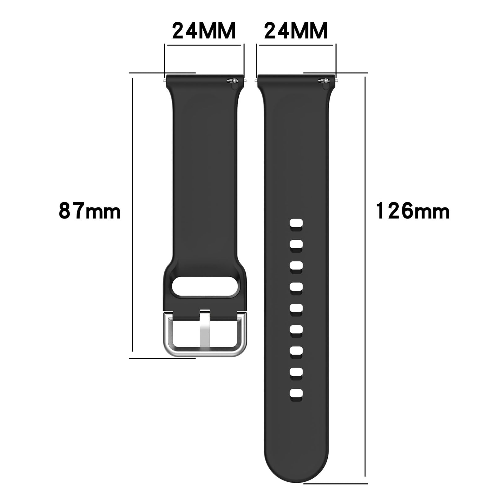 E ECSEM Soft Silicone Bands Compatible for Hwagol G28 & Hwagol G20 Smart Watch Replacement Quick Release Silicone Wacth Strap Bands for Hwagol for Women&Men