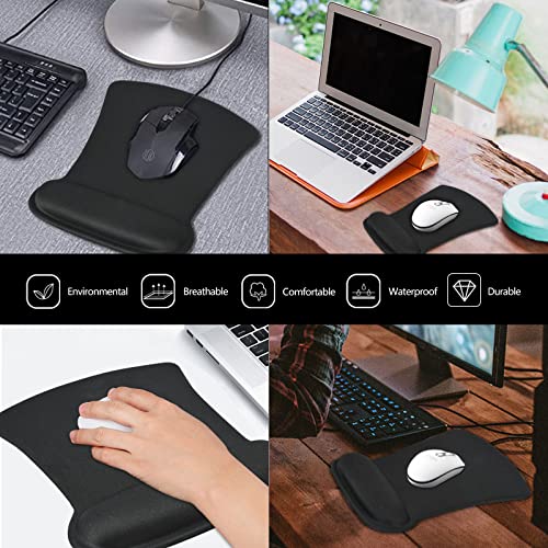 Mouse Pad With Wrist Support, Memory Foam, Non-Slip Rubber Base, Ergonomic Mousepad With Wrist Rest - Pain Relief, Comfortable Computer Mouse Pad For Laptop, Gaming & Office #TOP6
