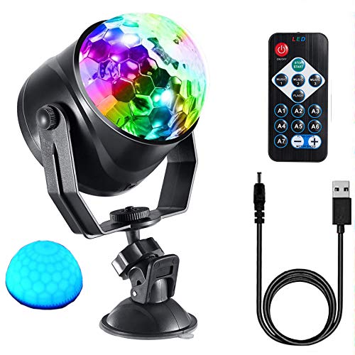 3W RGB LED Stage Light Sound Activated Strobe Rotating Disco Ball Party Lights For Christmas KTV Xmas Wedding Show
