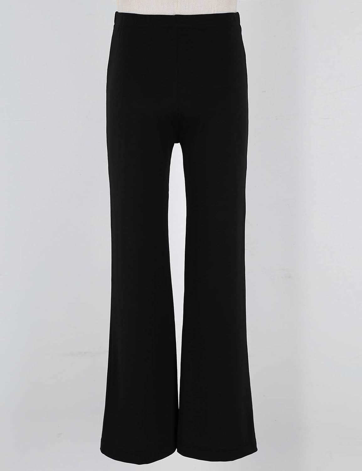 Loyan Kids Boys Jazz Latin Dance Pants Black Stretchy Boot Cut Bottoms Basic Dancewear