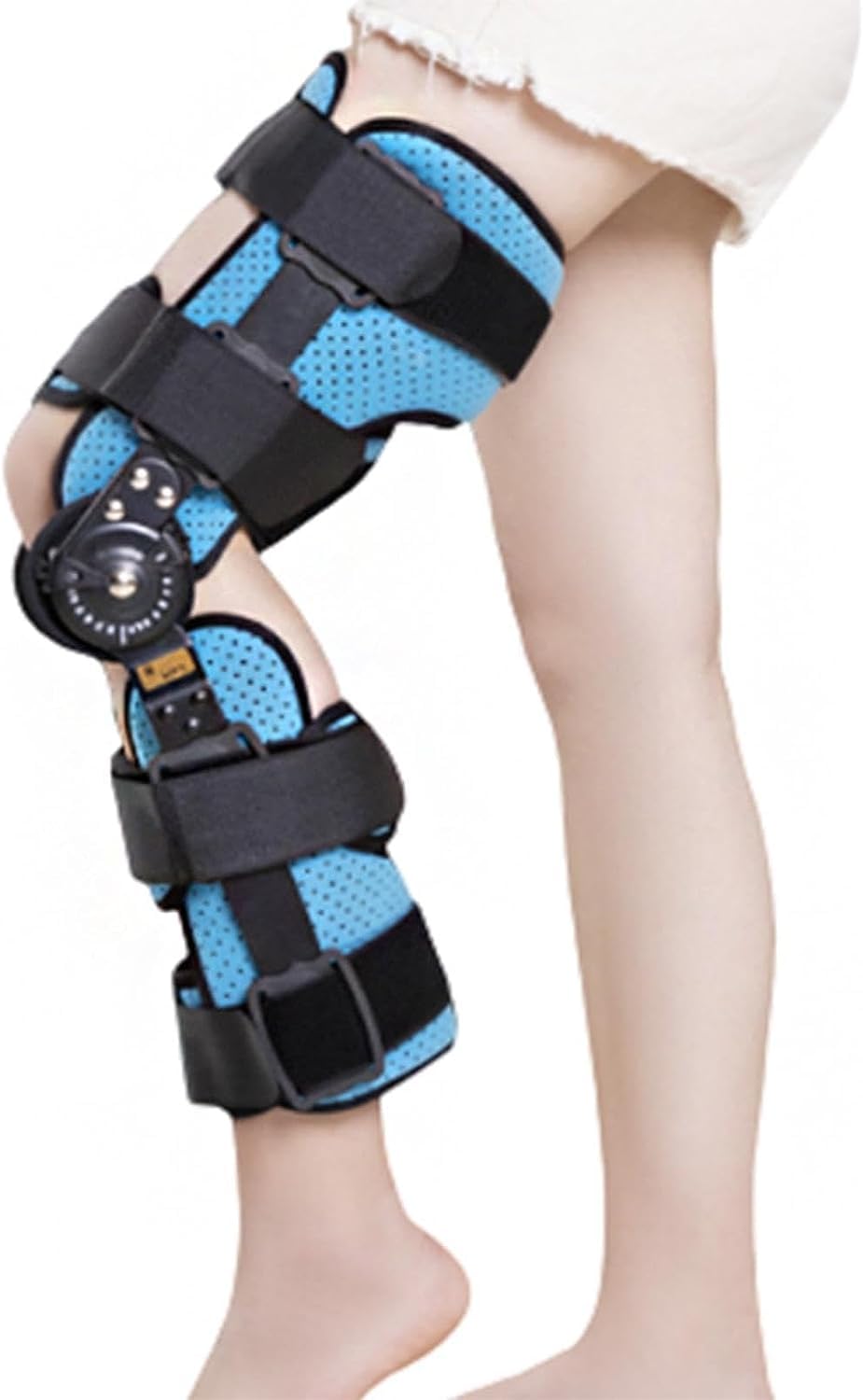 Hinged Orthopedic Knee Brace Knee Immobilizer with Locking Dials & Side Stabilizers, Adjustable Leg Braces for Knee Pain, Arthritis, Meniscus Tear,Left (M)