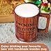 Funny Retirement Gifts for Men Women Father Dad Wooden Mug Unique Female Retirement Presents for Ladies Mom Her Male Him Retiring Beer Cup for Coworker Retired Gag Gift