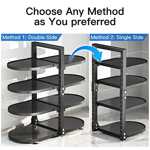 Pot And Pan Organizer For Cabinet, 8 Tier 21” Adjustable Cabinet Pan Organizer Rack Heavy Duty Pot Rack For Kitchen Storage, Snap-On Pot Pan Organizer With Panels For Stockpot And Steamer (Round) #TOP2
