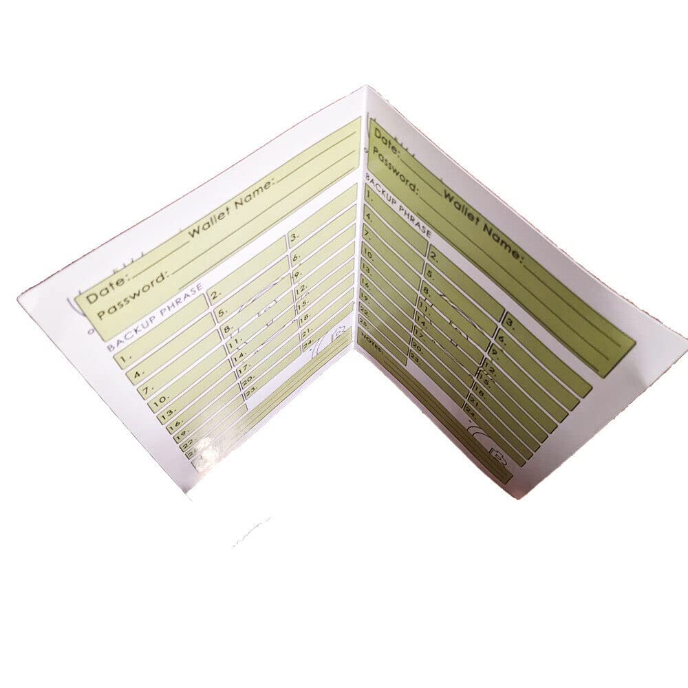Amazon.com: Hooe England Crypto Seed Storage Password Keeper 25 Passphrase  Backup & Recovery Word Paper Card A4 Bi-Fold 210 X 297MM : מוצרים למשרד
