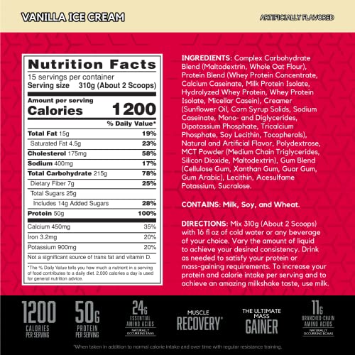 BSN True-Mass Vanilla Ice Cream Weight Gainer #TOP23